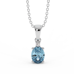 18K Gold Diamond Aquamarine Set