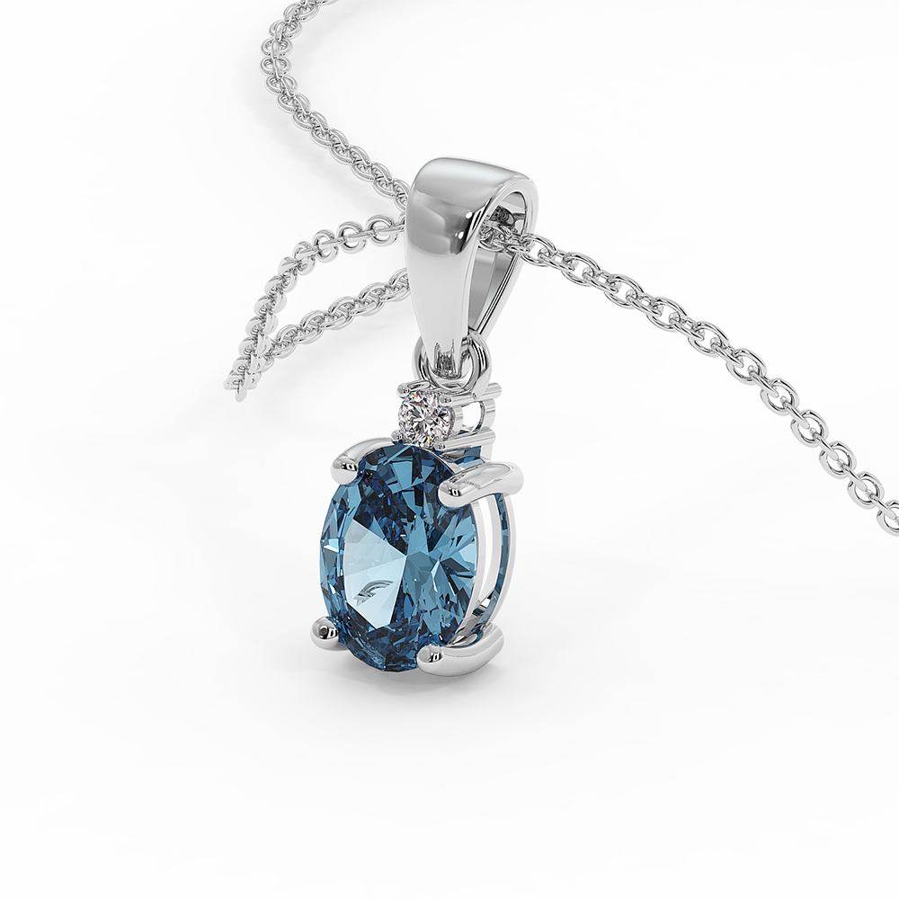 18K Gold Diamond Aquamarine Set