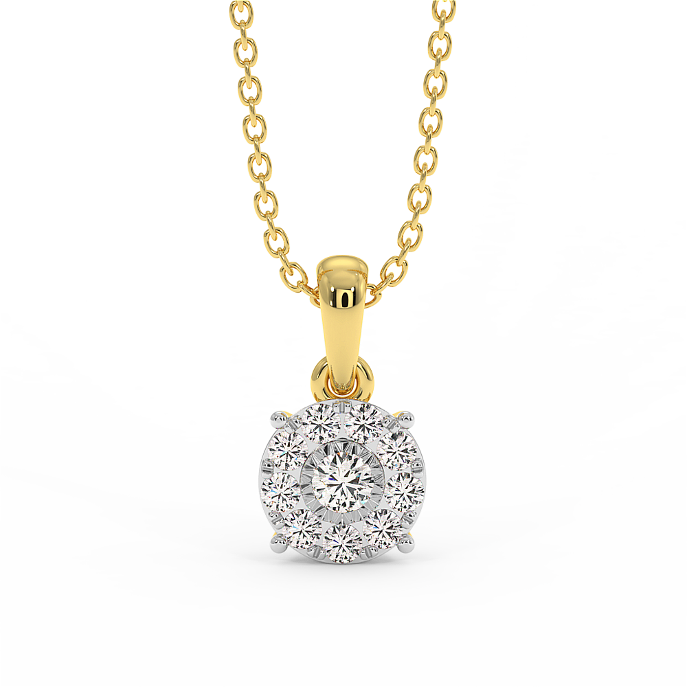 18K Gold Diamond Pendant