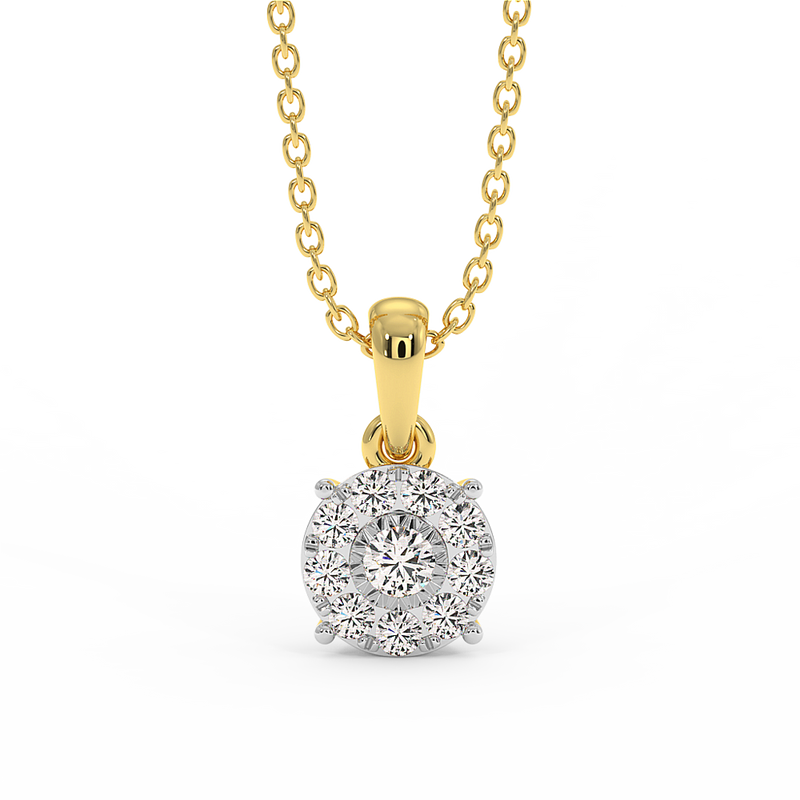 18K Gold Diamond Pendant