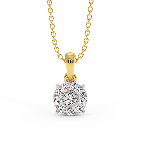 18K Gold Diamond Pendant