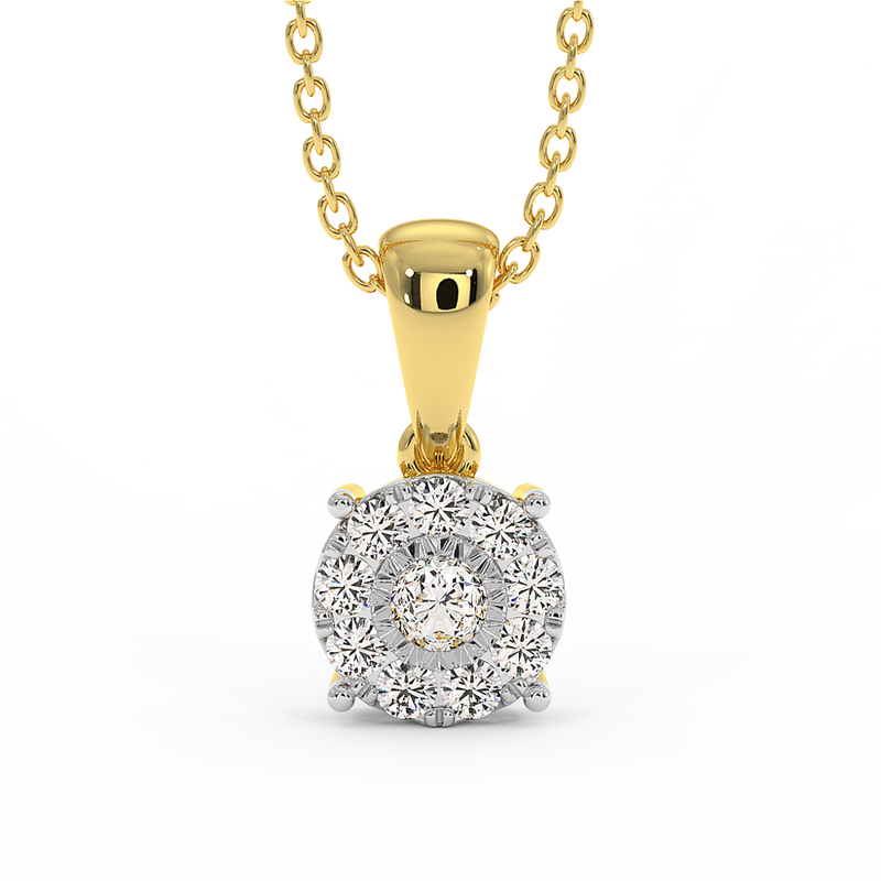 18K Gold Diamond Pendant