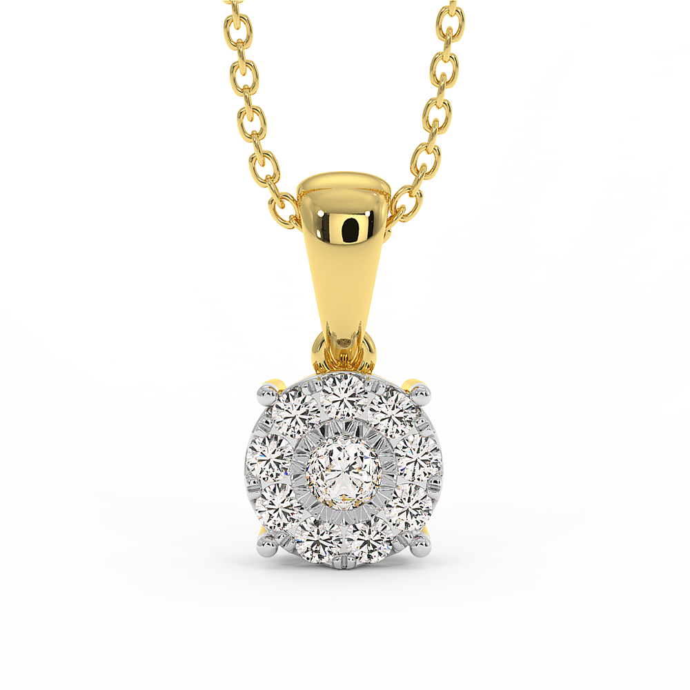 18K Gold Diamond Pendant