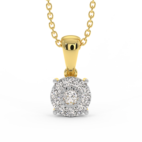 18K Gold Diamond Pendant