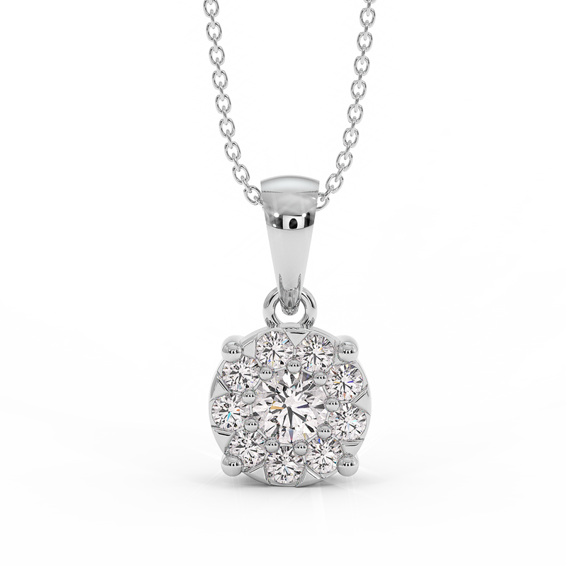 18K Gold Diamond Pendant