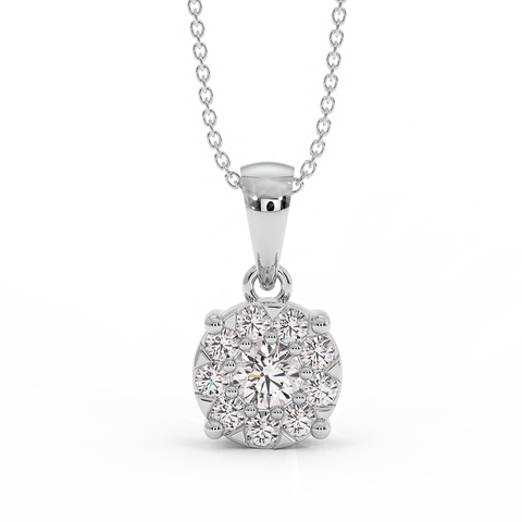 18K Gold Diamond Pendant