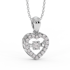 18K Gold Dancing Diamond Pendant