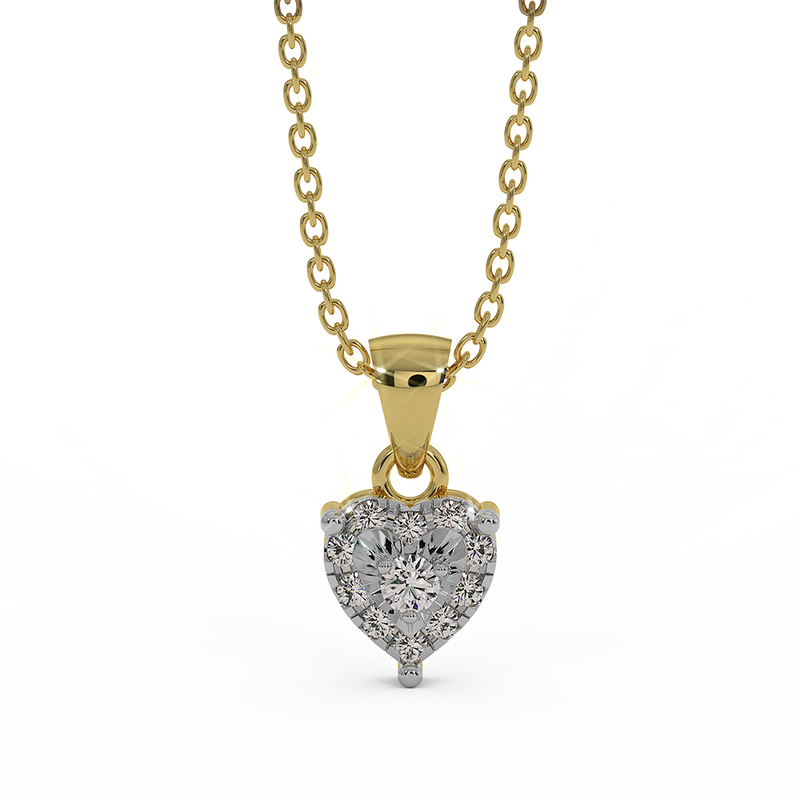18K Gold Diamond Pendant