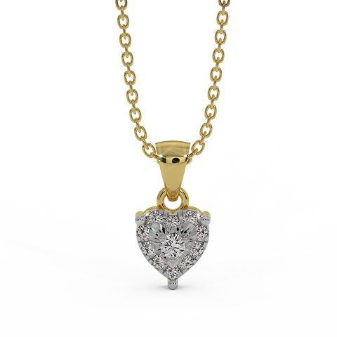 18K Gold Diamond Pendant
