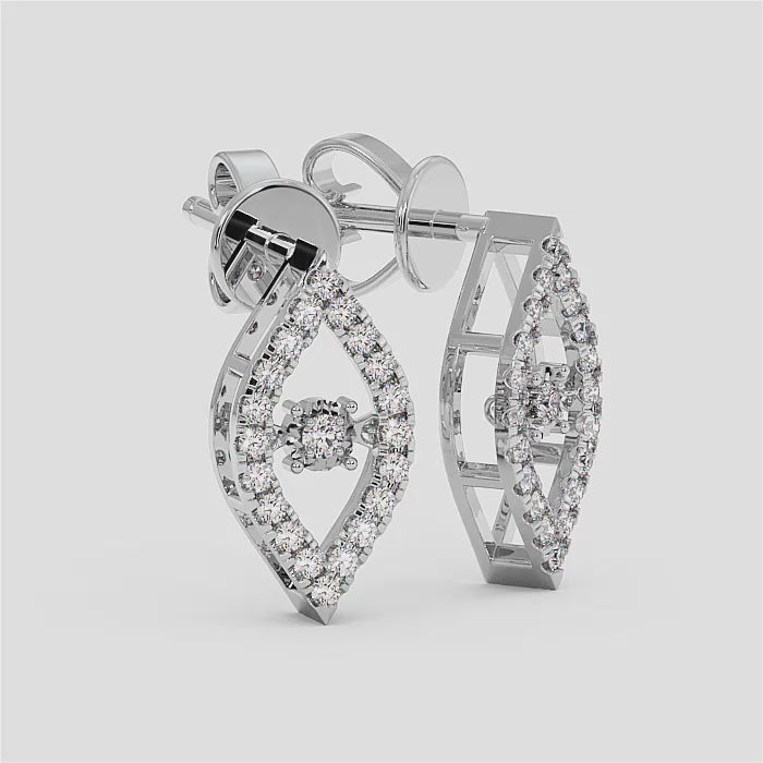 18K Gold Dancing Diamonds Earrings