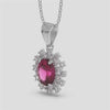 18K Gold Diamond Ruby Pendant