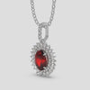 18K Gold Diamond Ruby Penadnt