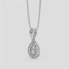 18K Gold Round Diamond Pendant