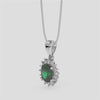 18K Gold Diamond Emerald Pendant