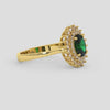18K Gold Diamond Emerald Ring