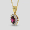 18K Gold Diamond Ruby Set