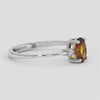 18K Gold Oval Citrine Diamond Ring