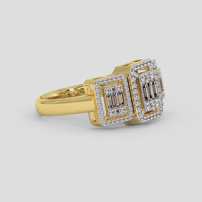 18K Gold Diamond Ring
