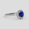 18K Gold Diamond Sapphire Ring