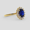 18K Gold Diamond Sapphire Ring