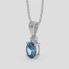 18K Gold Diamond Aquamarine Set