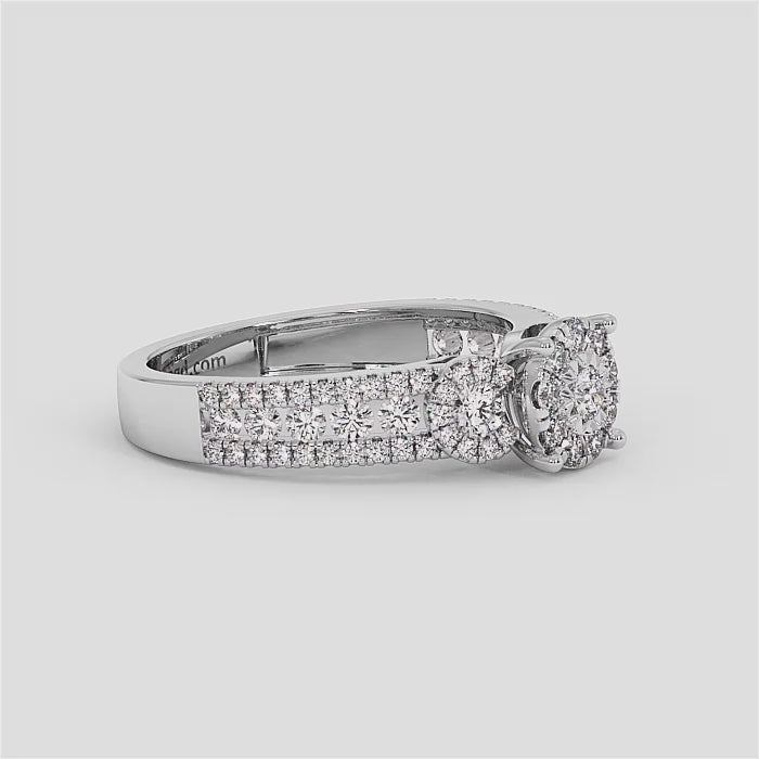 18K Gold Round Brilliant Diamond Ring