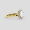 18K Gold Diamond Opal Ring