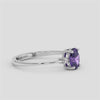 18K Gold Diamond Amethyst Ring
