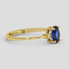 18K Gold Oval Tanzanite with Diamond Ring