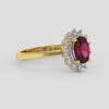 18K Gold Diamond Ruby Ring