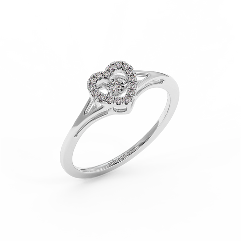 18K Gold Dancing Diamond Ring