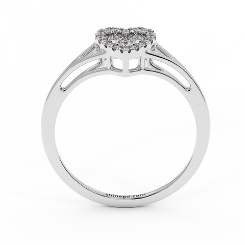 18K Gold Dancing Diamond Ring