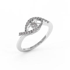 18K Gold Dancing Diamond Ring