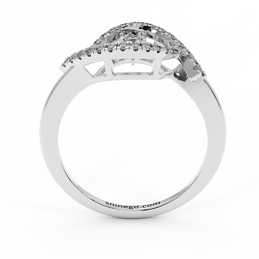 18K Gold Dancing Diamond Ring