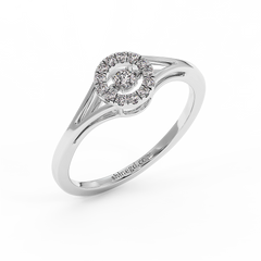 18K Gold Dancing Diamond Ring