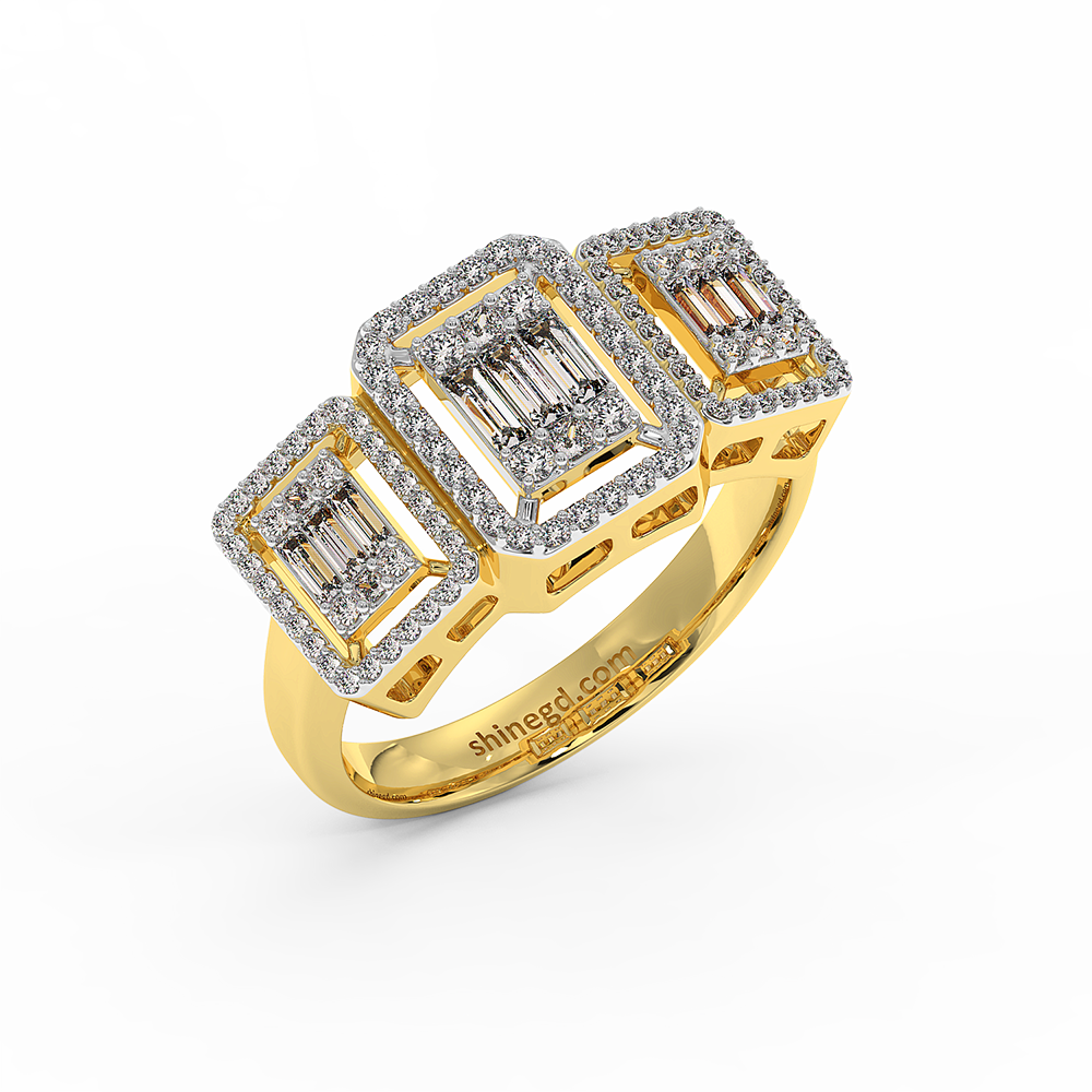 18K Gold Diamond Ring