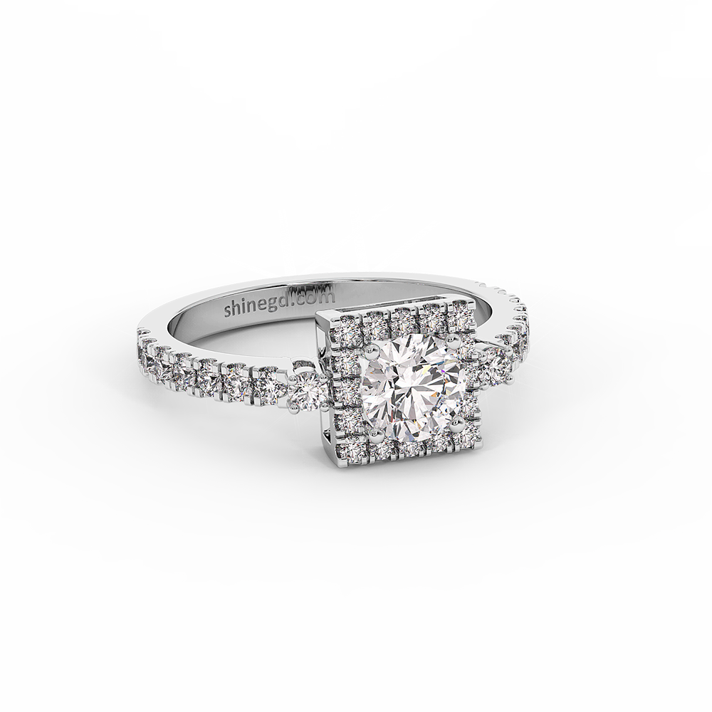 18K Gold Solitaire Diamond Ring