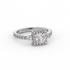 18K Gold Solitaire Diamond Ring