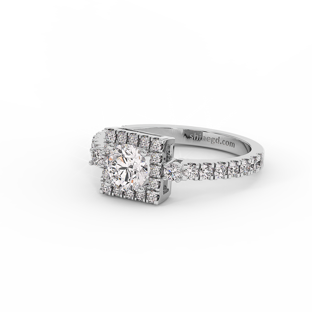 18K Gold Solitaire Diamond Ring