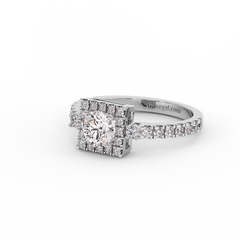 18K Gold Solitaire Diamond Ring