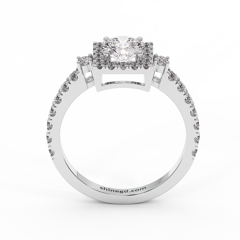 18K Gold Solitaire Diamond Ring