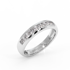 18K Gold Diamond Band Ring