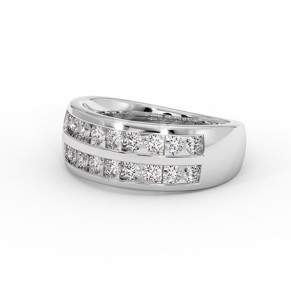 18K Gold Channel Setting Diamond Ring