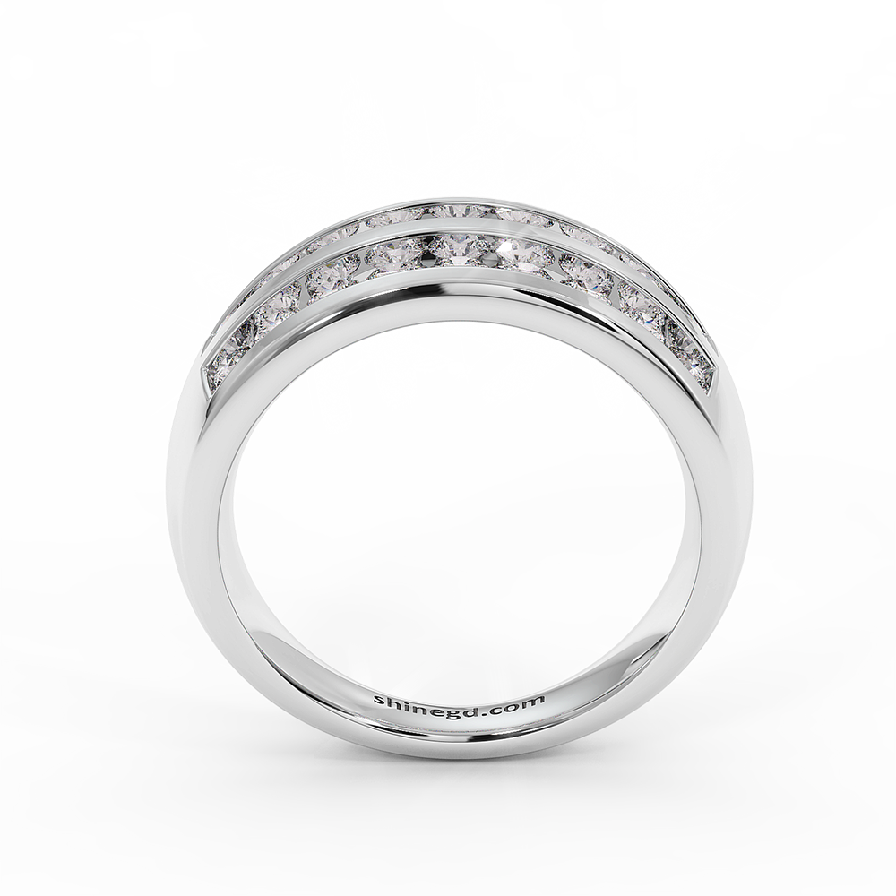 18K Gold Channel Setting Diamond Ring
