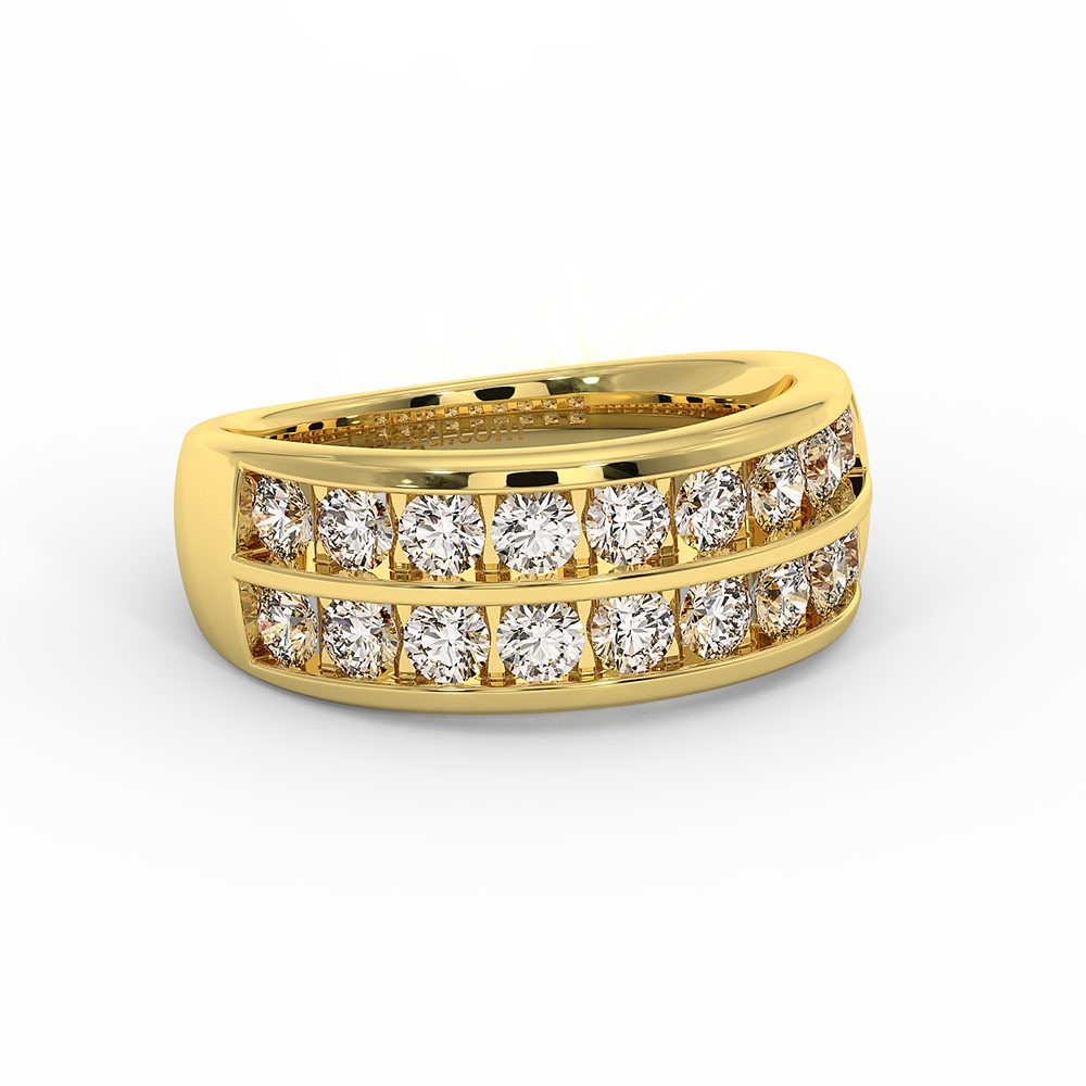 18K Gold Channel Setting Diamond Ring