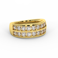 18K Gold Channel Setting Diamond Ring