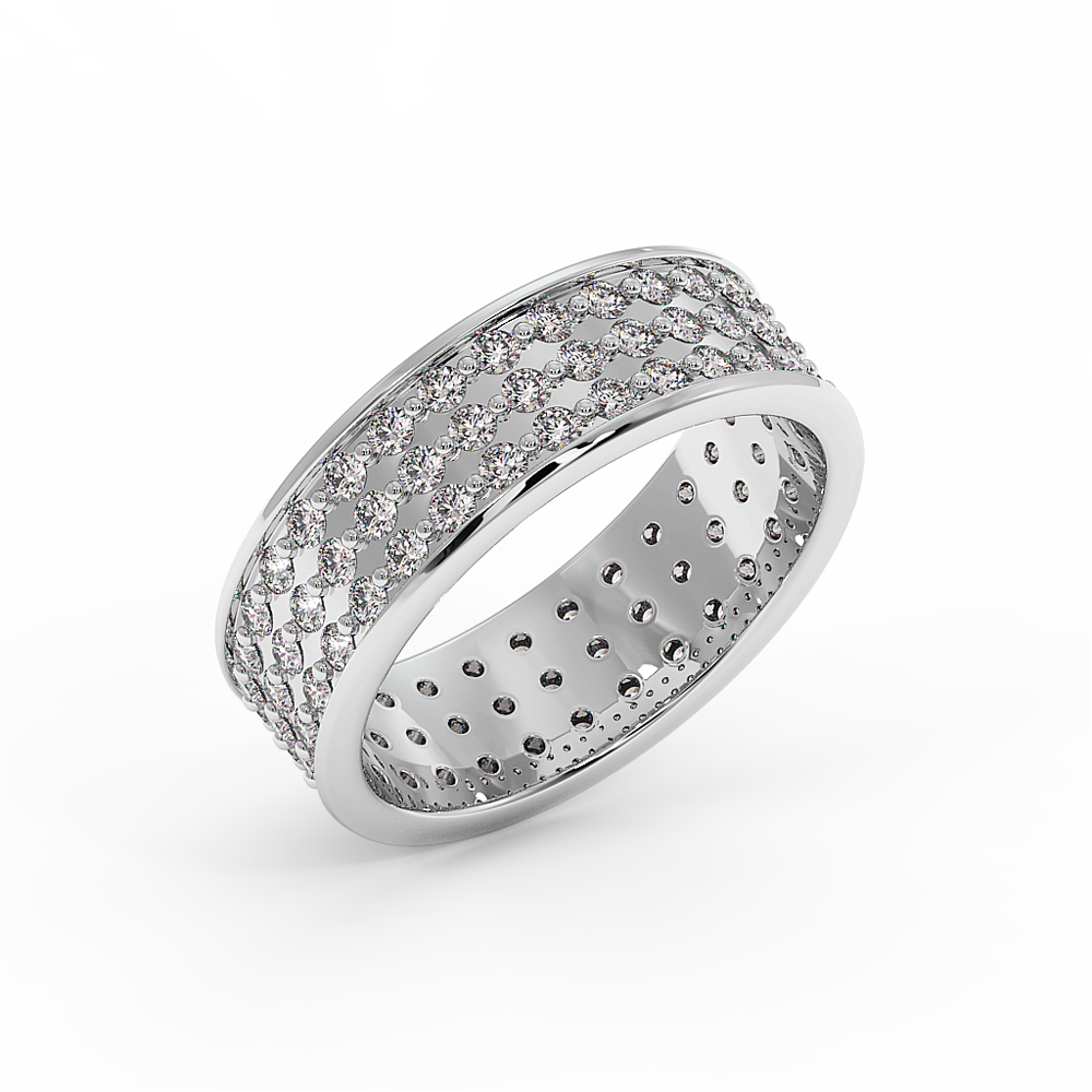 18K Gold Pavé Set Diamond Band Ring