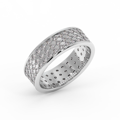 18K Gold Pavé Set Diamond Band Ring