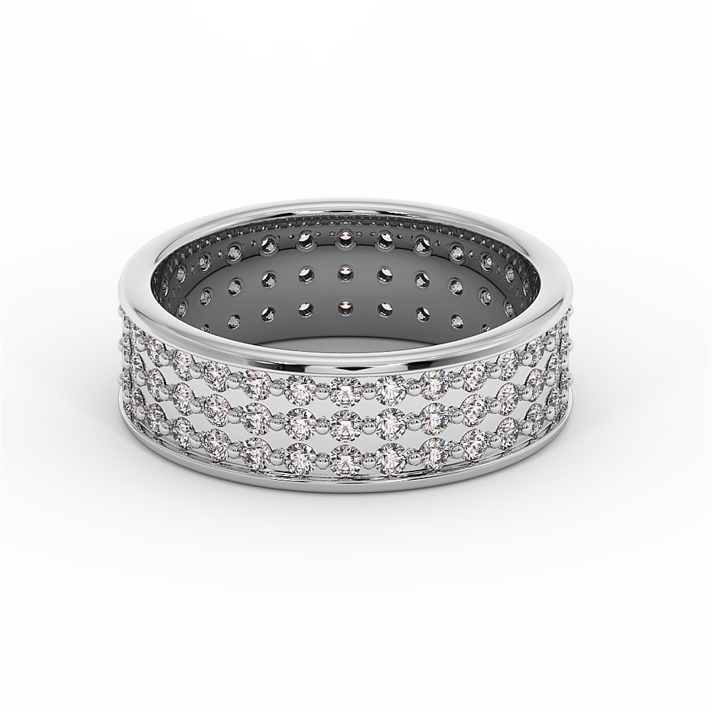 18K Gold Pavé Set Diamond Band Ring