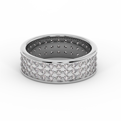 18K Gold Pavé Set Diamond Band Ring